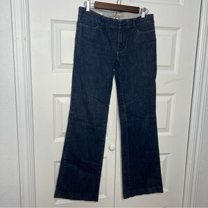 Banana Republic Classic Trouser Leg Jeans Size 8 Dark Wash Stretch Denim